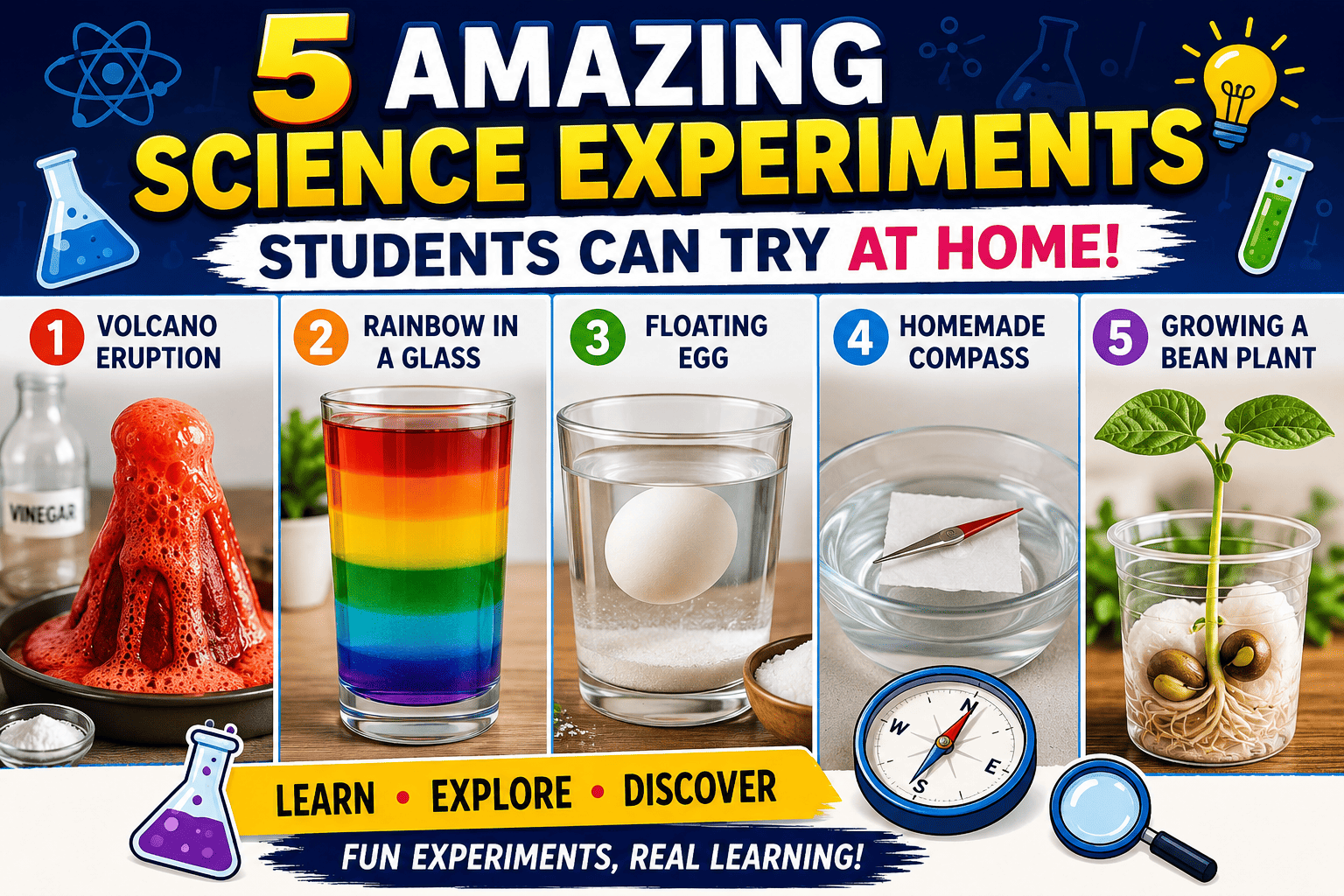 Science Experiments Students Can Try at Home
