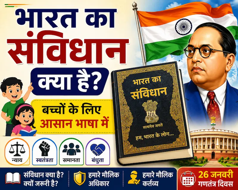 🇮🇳 भारत का संविधान क्या है? बच्चों के लिए आसान भाषा में