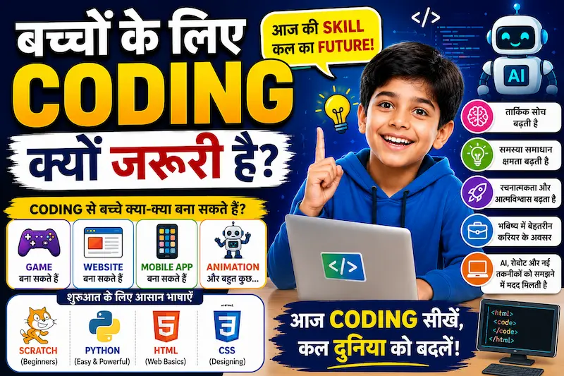 बच्चों के लिए Coding क्यों जरूरी है? | Coding के 6 बड़े फायदे